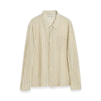 OUR LEGACY Box Shirt "Basque Seersucker Check"