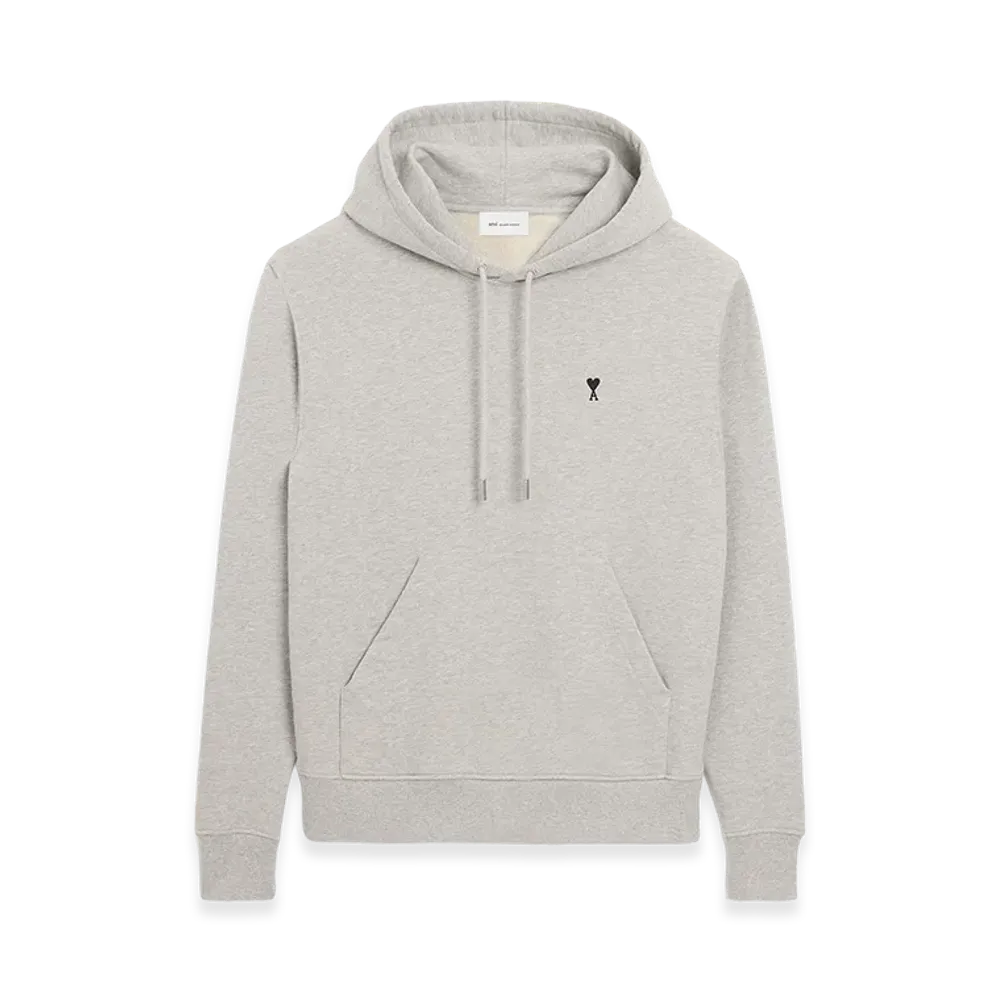 AMI PARIS Cotton Ami De Coeur Hoodie "Grey"