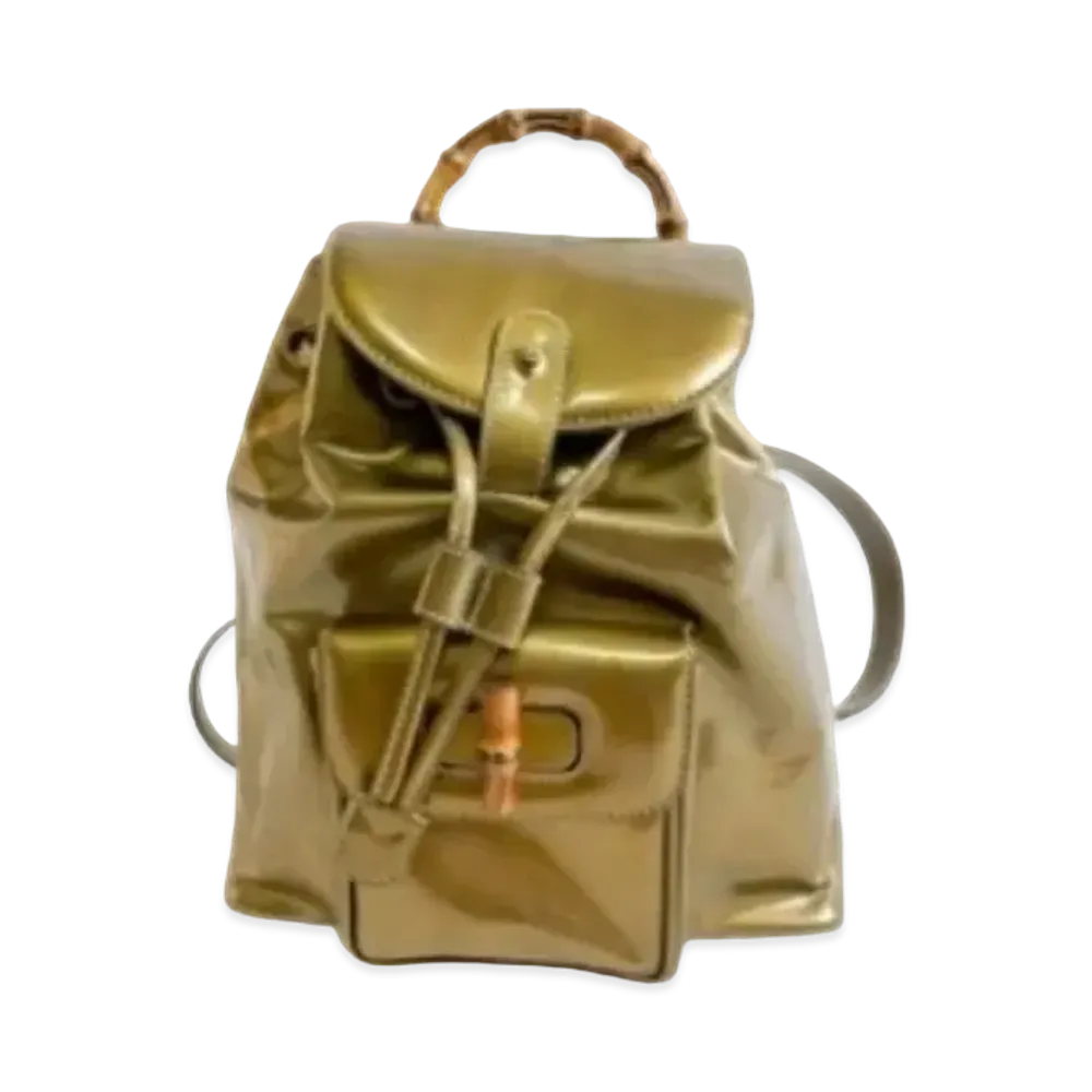 GUCCI Backpack Enamel Bamboo "Gold"