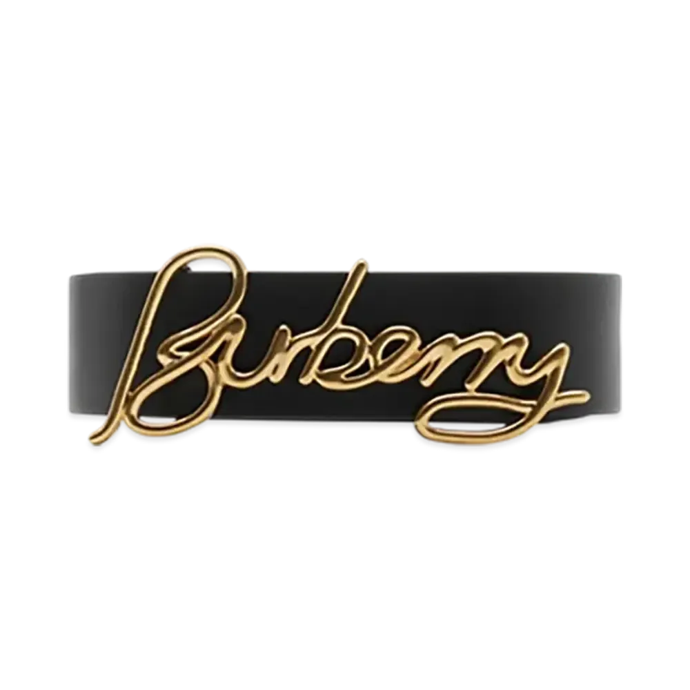 Burberry Reversible Leather Signature Belt "Black/Hazel"
