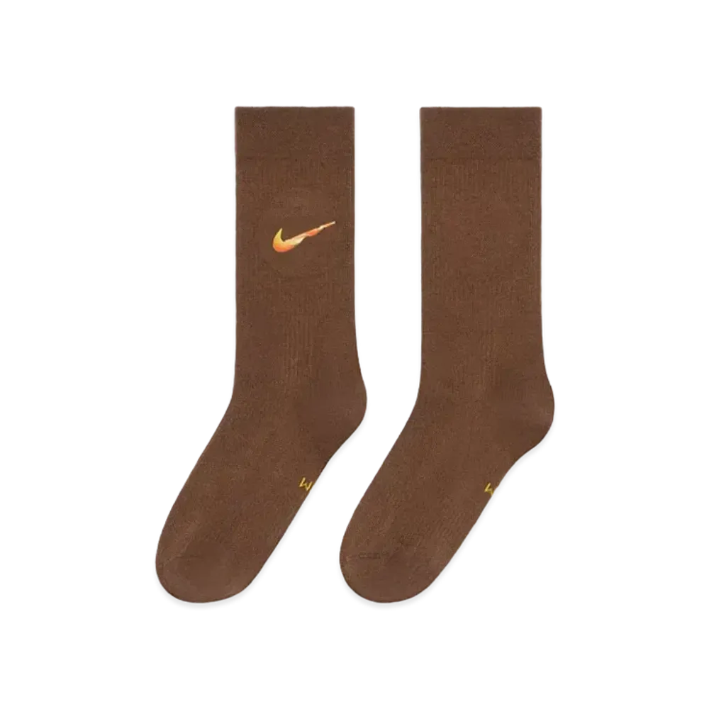 Nike x JACQUEMUS Orange Printed Socks "Brown"