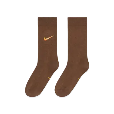 Nike x JACQUEMUS Orange Printed Socks "Brown"