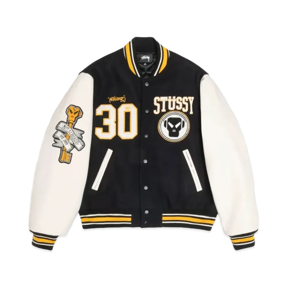 Stussy x Goldie Metalheadz 30 Varsity Jacket "Black"