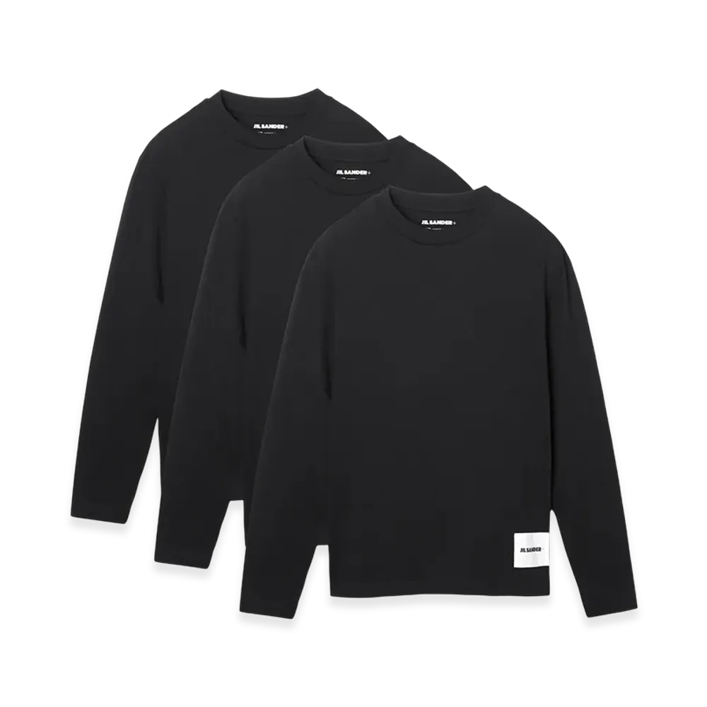 Jil Sander Crew Neck Cut And Sew "Black"