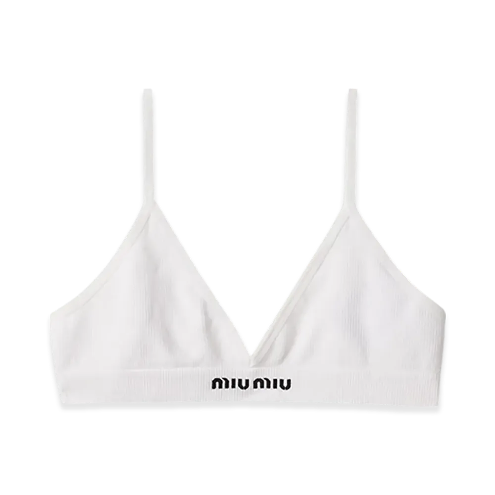 MIU MIU Women's Seamless Bra "White"