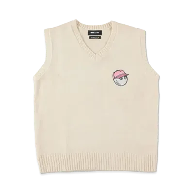 WIND AND SEA x Malbon Golf Knit Vest "Cream"