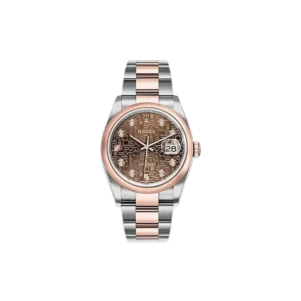 ROLEX Datejust 36 Chocolate Brown Dial 10P Diamonds 126201G