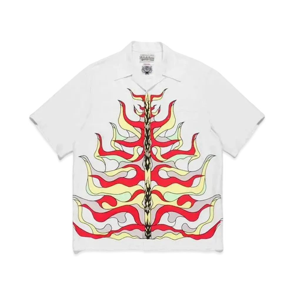 WACKO MARIA WOLF’S HEAD / HAWAIIAN SHIRT "White"