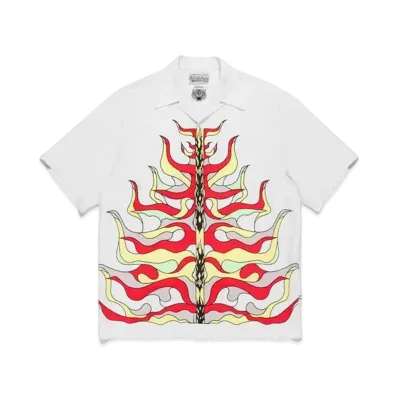 WACKO MARIA WOLF’S HEAD / HAWAIIAN SHIRT "White"