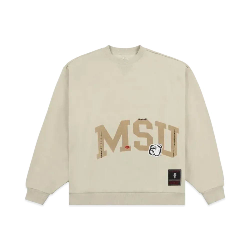 Travis Scott x M&N x Mississippi State University Crewneck "Ivory"