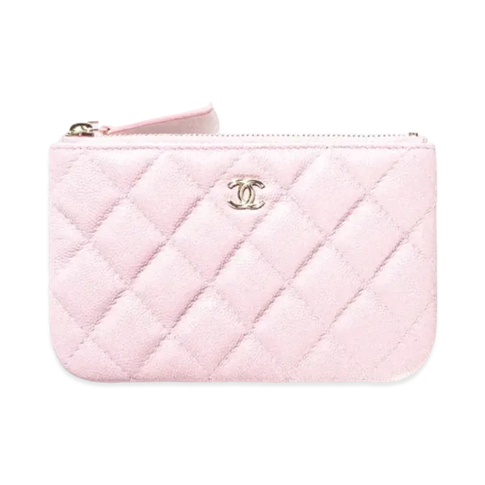 CHANEL Classic Mini Porch Grain Shiny Calfskin "Pink"