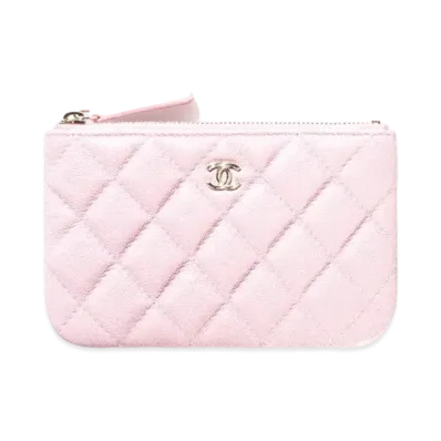 CHANEL Classic Mini Porch Grain Shiny Calfskin "Pink"