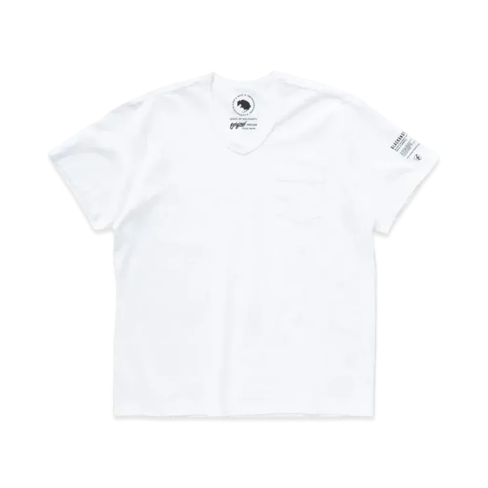 RATS Pack Tee "V-Neck Pocket Tight Silhouette" "White"