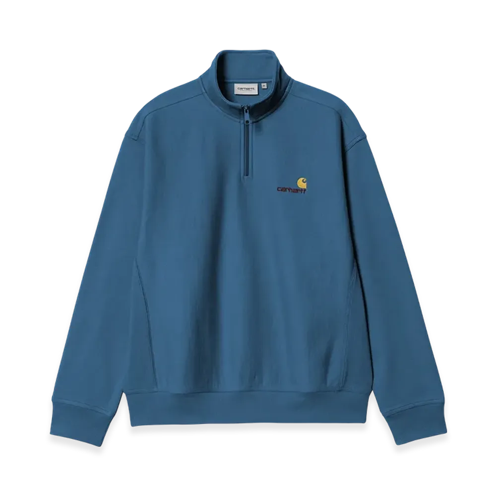 Carhartt WIP Half Zip American Script Sweatshirt "Sodalite"