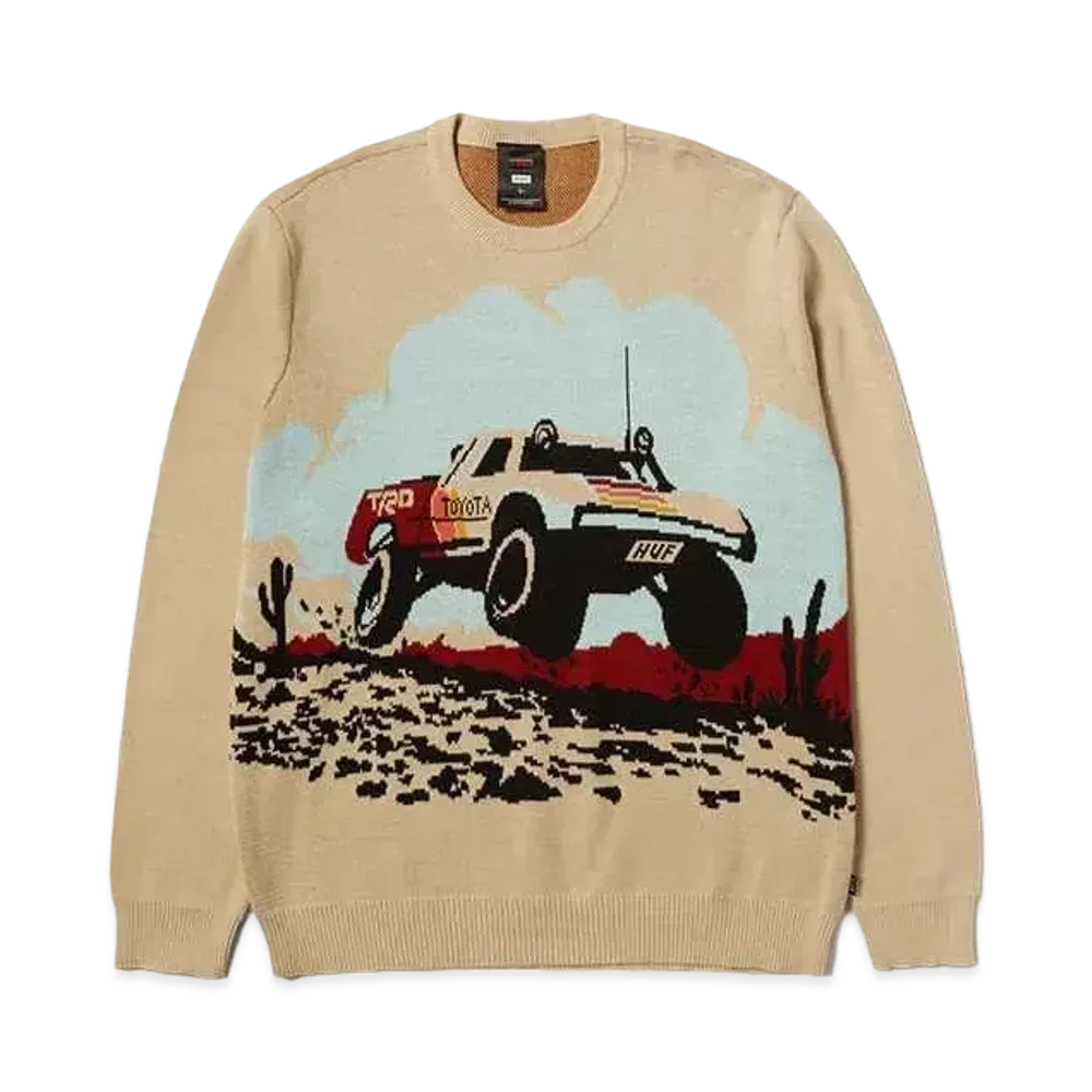 HUF x Toyota TRD Baja Jacquard Sweater "Bone"