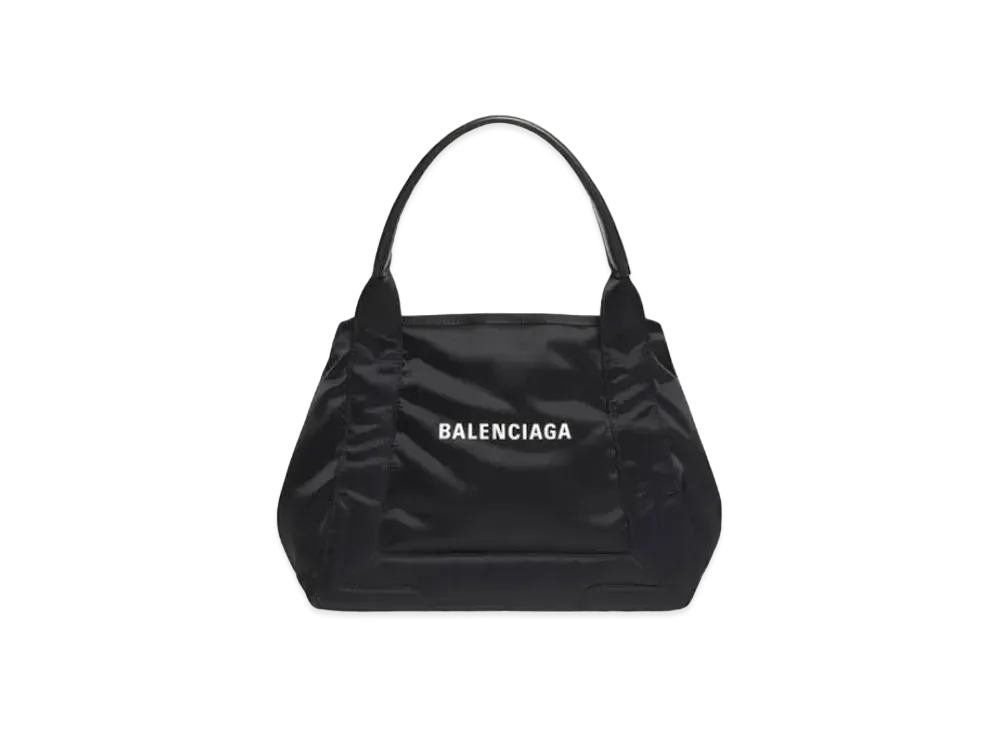 BALENCIAGA Navy Small Cabas Nylon "Black"