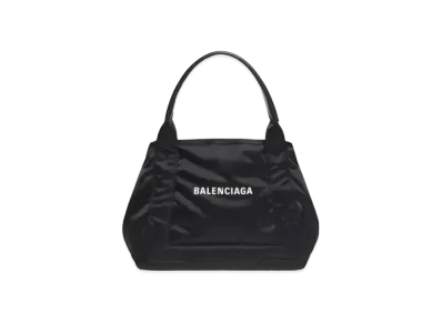 BALENCIAGA Navy Small Cabas Nylon "Black"