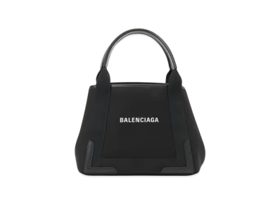 BALENCIAGA Navy Small Cabas Flower Pattern "Black/Yellow/White"