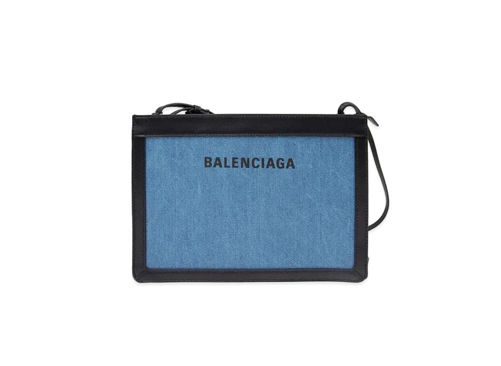BALENCIAGA Denim Shoulder Bag "Blue"