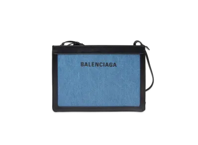BALENCIAGA Denim Shoulder Bag "Blue"