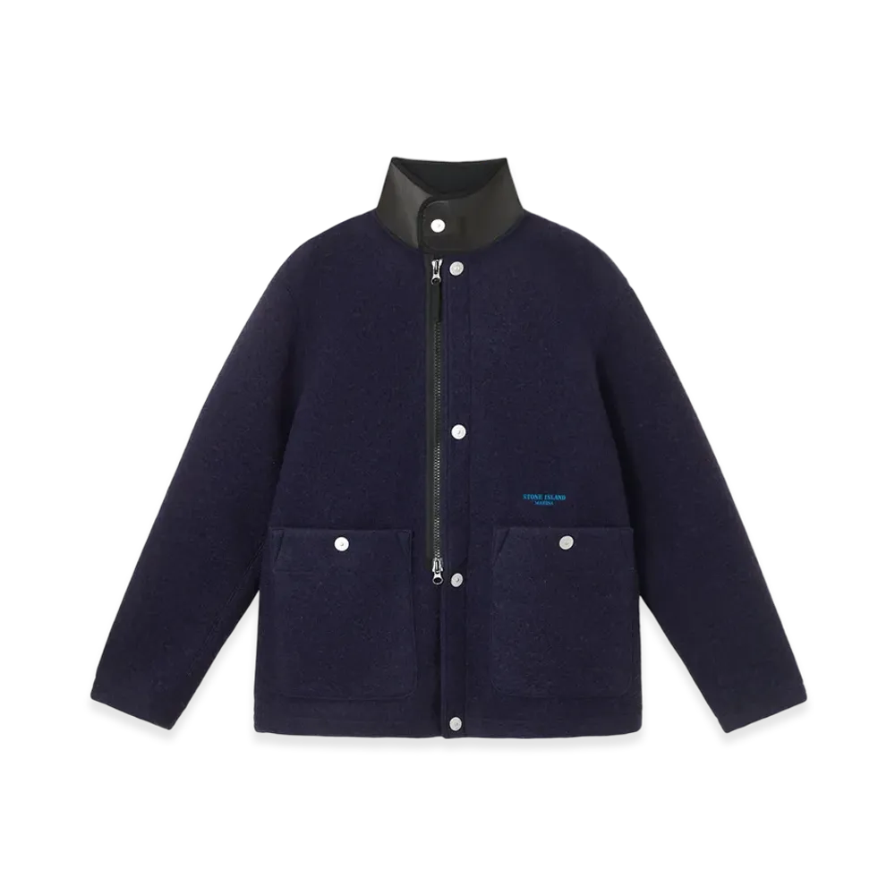 Stone Island Q100020 Felted Wool Polyesterstone Island Marina "Navy"