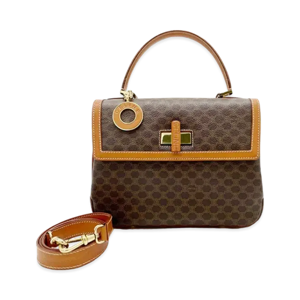 CELINE Macadam Circle Logo 2WAY Bag "Brown"