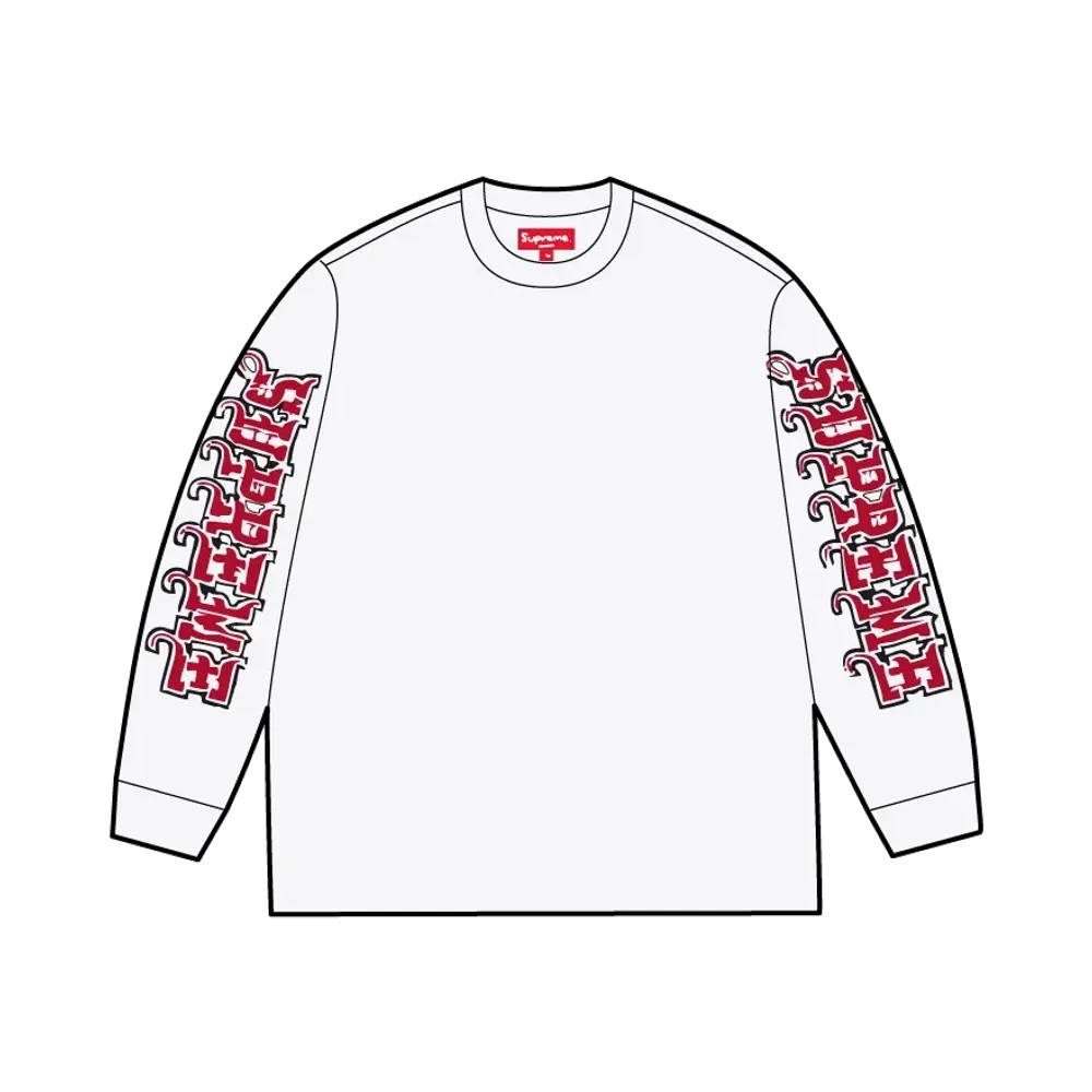 Supreme Intarsia Sleeve L/S Top "White"