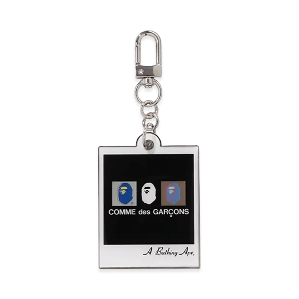 A BATHING APE x COMME des GARCONS Keychain "White"