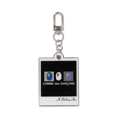 A BATHING APE x COMME des GARCONS Keychain "White"
