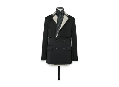 sacai Women's Double-Faced Silk Cotton x Doeskin Jacket "Black"
