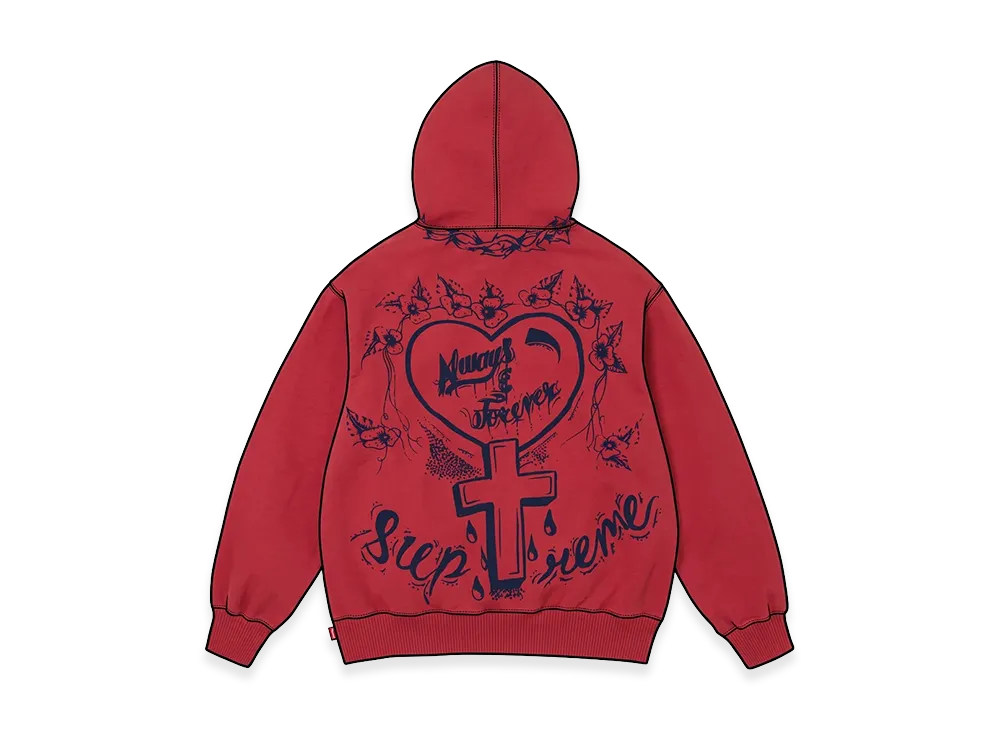 Supreme Forever Hooded Sweatshirt "Red"