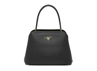 PRADA Small Medium Saffiano Leather Matinee Bag "Black"