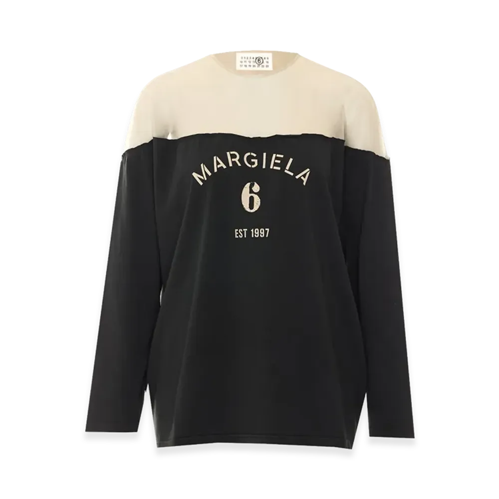 MM6 Maison Margiela Women's Long Sleeve T-Shirt "Black"