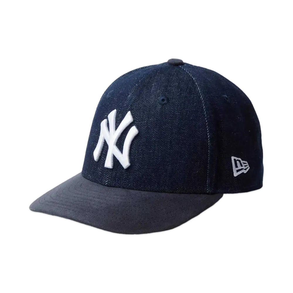 NEW ERA Youth LP 9Fifty MLB Denim 2-Tone New York Yankees Suede Visor "Indigo Denim/Navy"