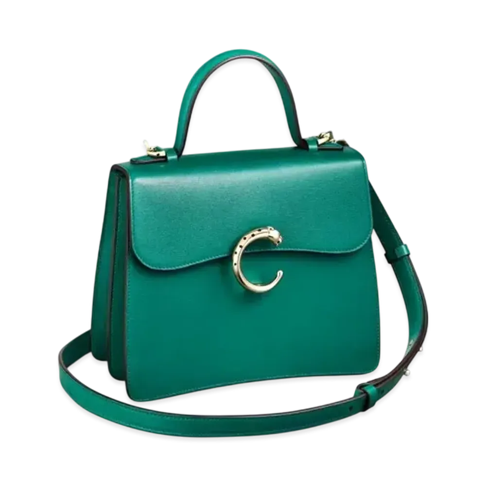 Cartier Top Handle Bag Small Model, Panthere de Cartier "Dark Green"