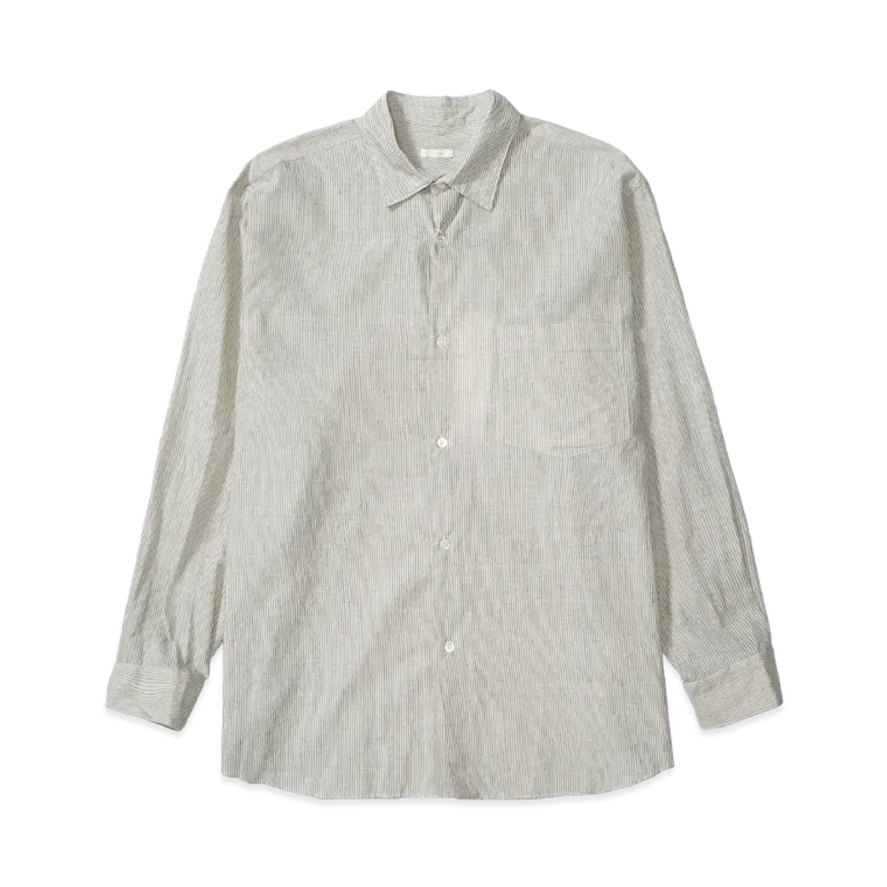 COMOLI KHADI Cotton Comoli Shirt "Stripe"