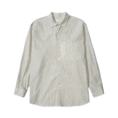 COMOLI KHADI Cotton Comoli Shirt "Stripe"