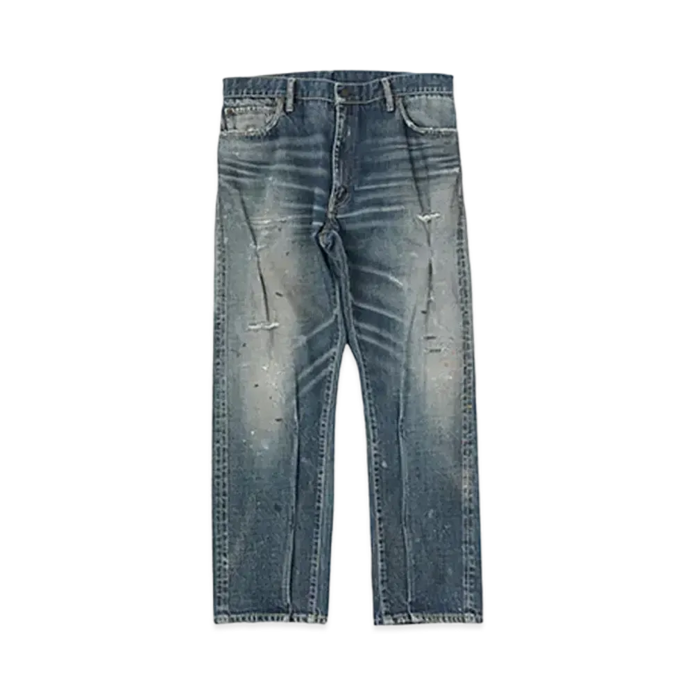 visvim SS JOURNEYMAN PANTS TACKED DMGD-27 "Denim"