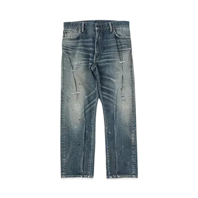 visvim SS JOURNEYMAN PANTS TACKED DMGD-27 "Denim"