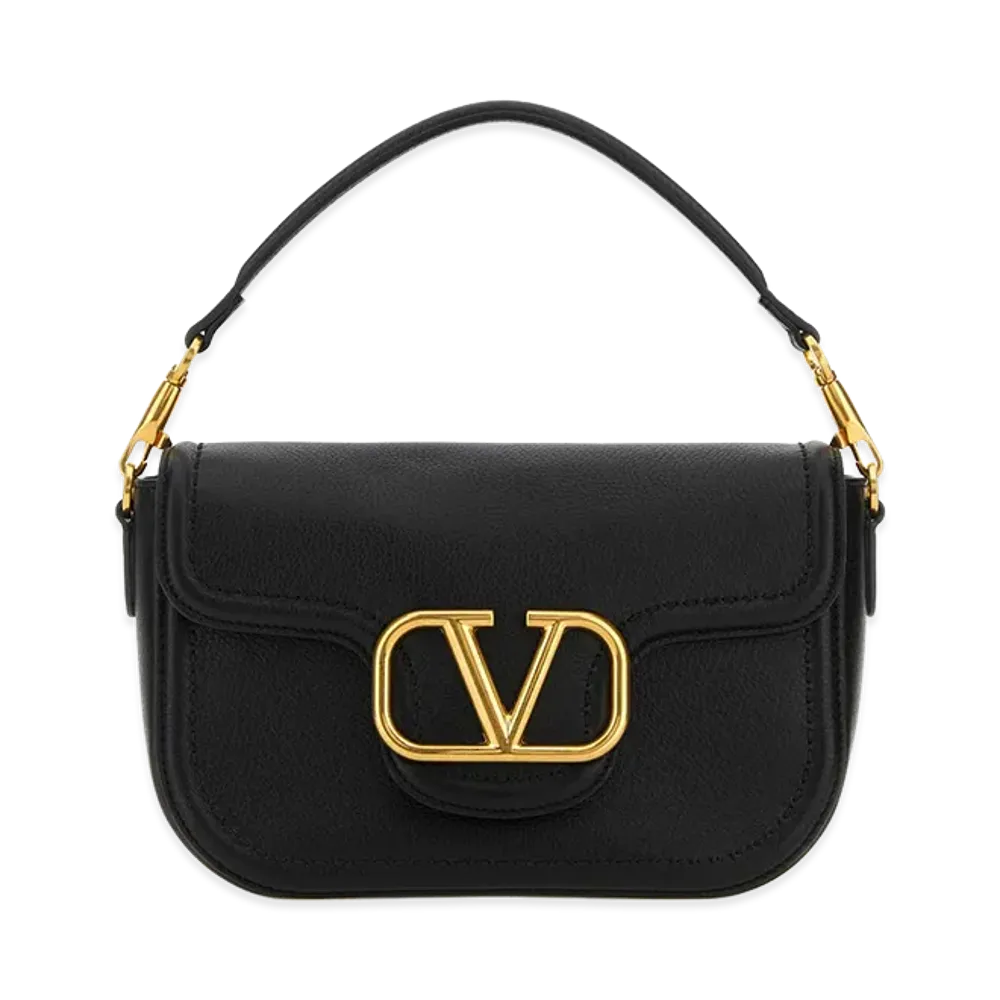 Valentino Women's Leather Alltime Shoulder Bag "Black"