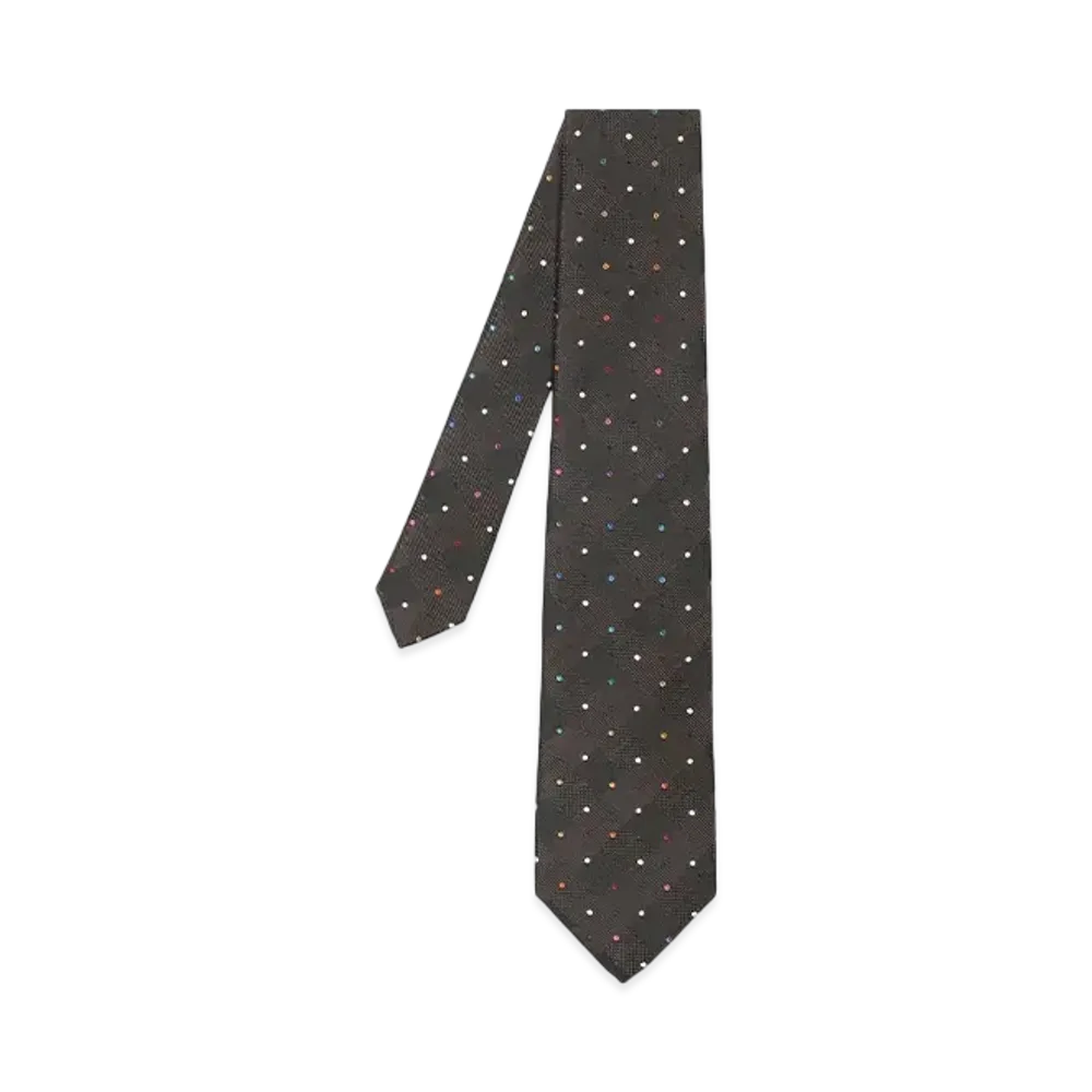 Paul Smith Rainbow Dot Tie "DarkBrown"