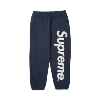Supreme Satin Applique Sweatpant (26SS) "Navy"