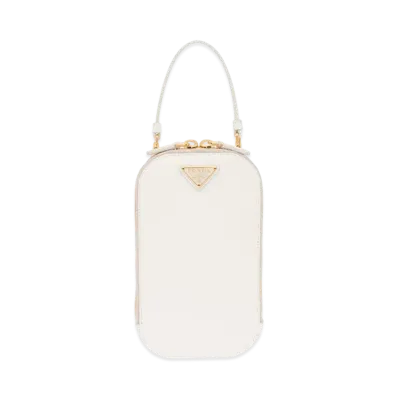 PRADA Saffiano Leather Mini Bag "White"
