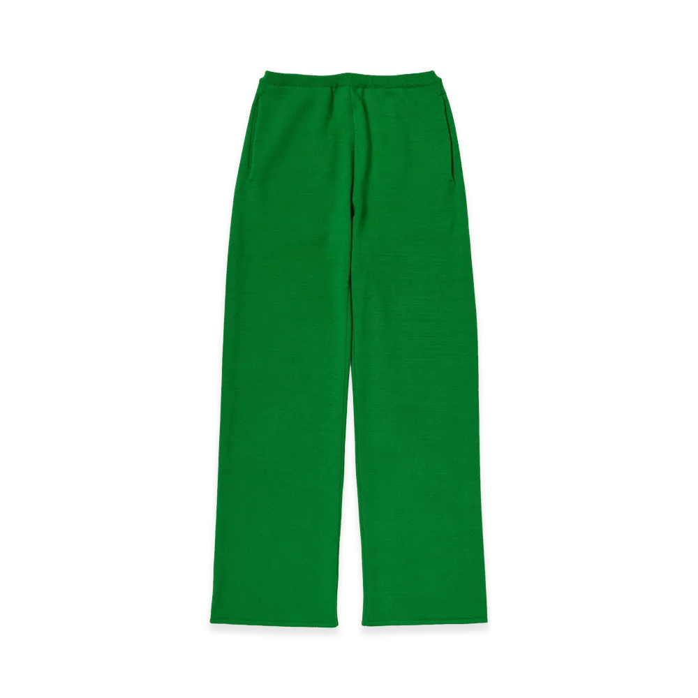 AURALEE Women's Super Fine Wool Knit Pants "Green"