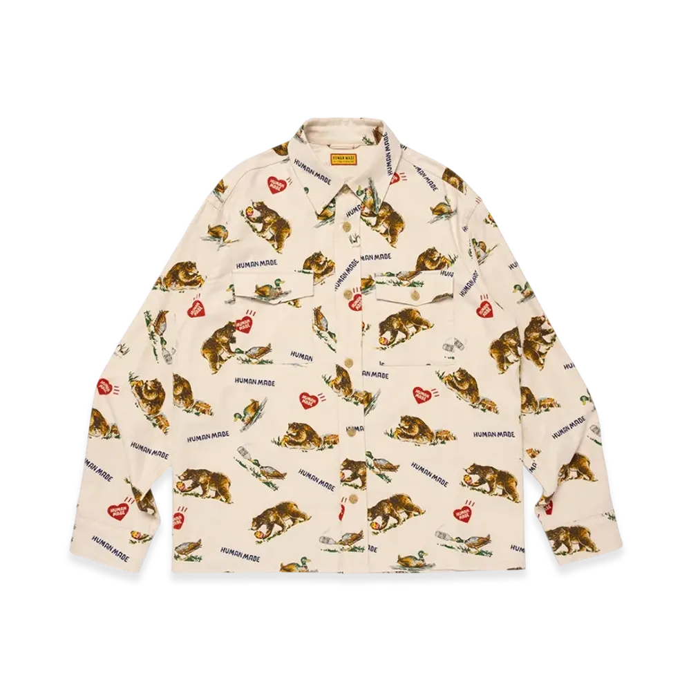 HUMAN MADE Flannel Shirt "White"
