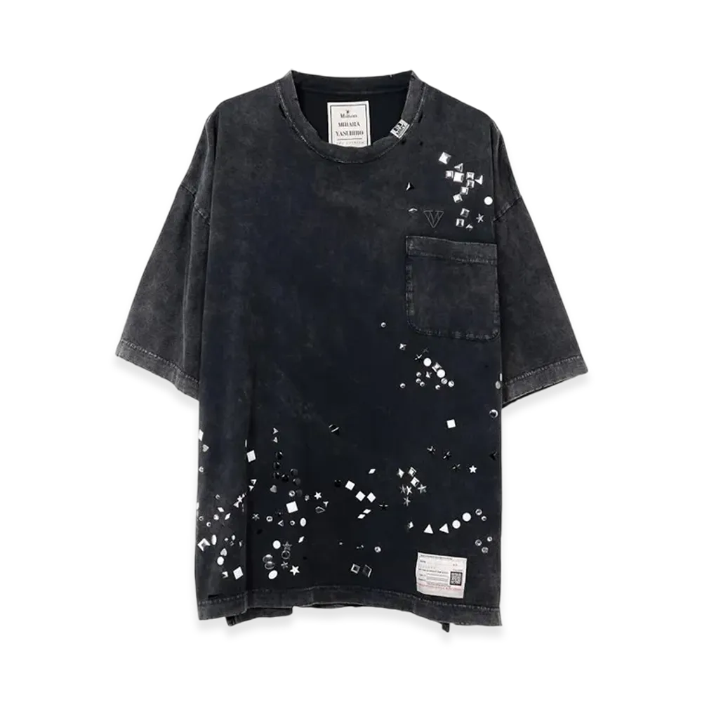 Maison MIHARA YASUHIRO Embellish Bleach Tee "Black"