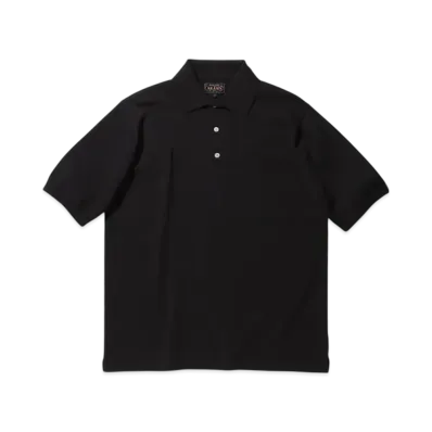 BEAMS Knit Polo 12G "Black"