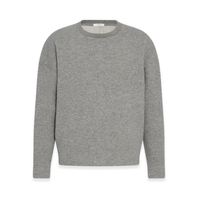 The Row Sedrik Cashmere and Cotton Sweatshirt "Grey Melange"