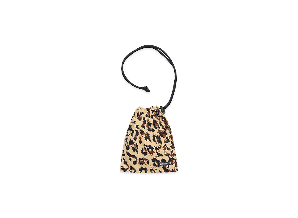 WACKO MARIA Leopard Drawstring Bag "Beige"