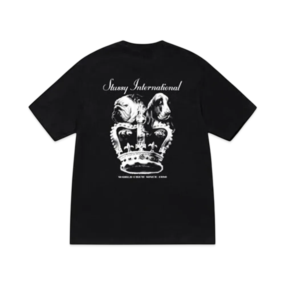 Stussy Dog Crown Tee "Black"